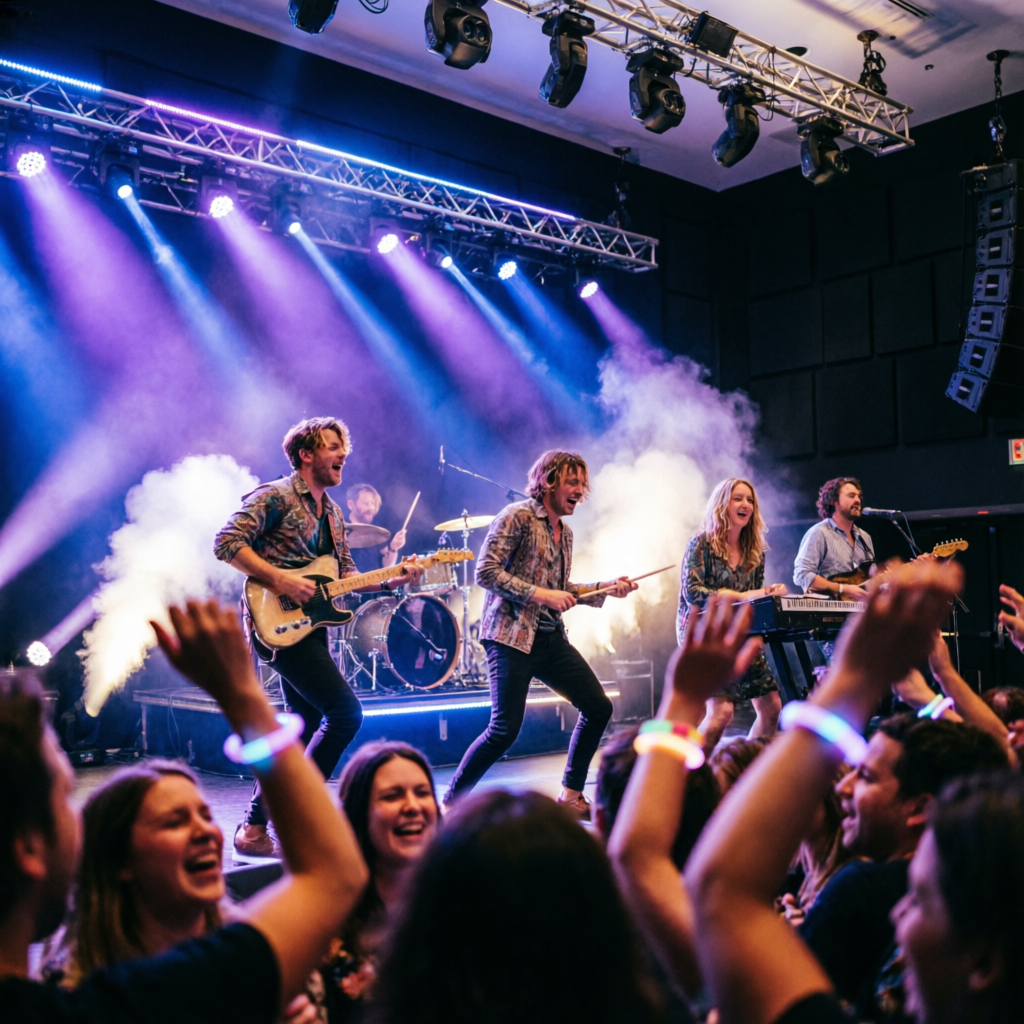 Shannon Breeze Band members together on stage